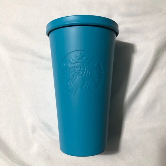 Starbucks Stainless Steal 16oz Tumbler Teal  Blue (missing straw) - Picture 1 of 12
